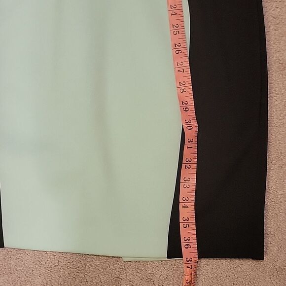 Boston Proper Black and Mint Sheath Dress Sz 10 - Picture 9 of 13